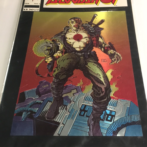 Bloodshot 1993 Foil top Comic Book # 1 Edition NEW Never out of acid free Jacket - Picture 5 of 6
